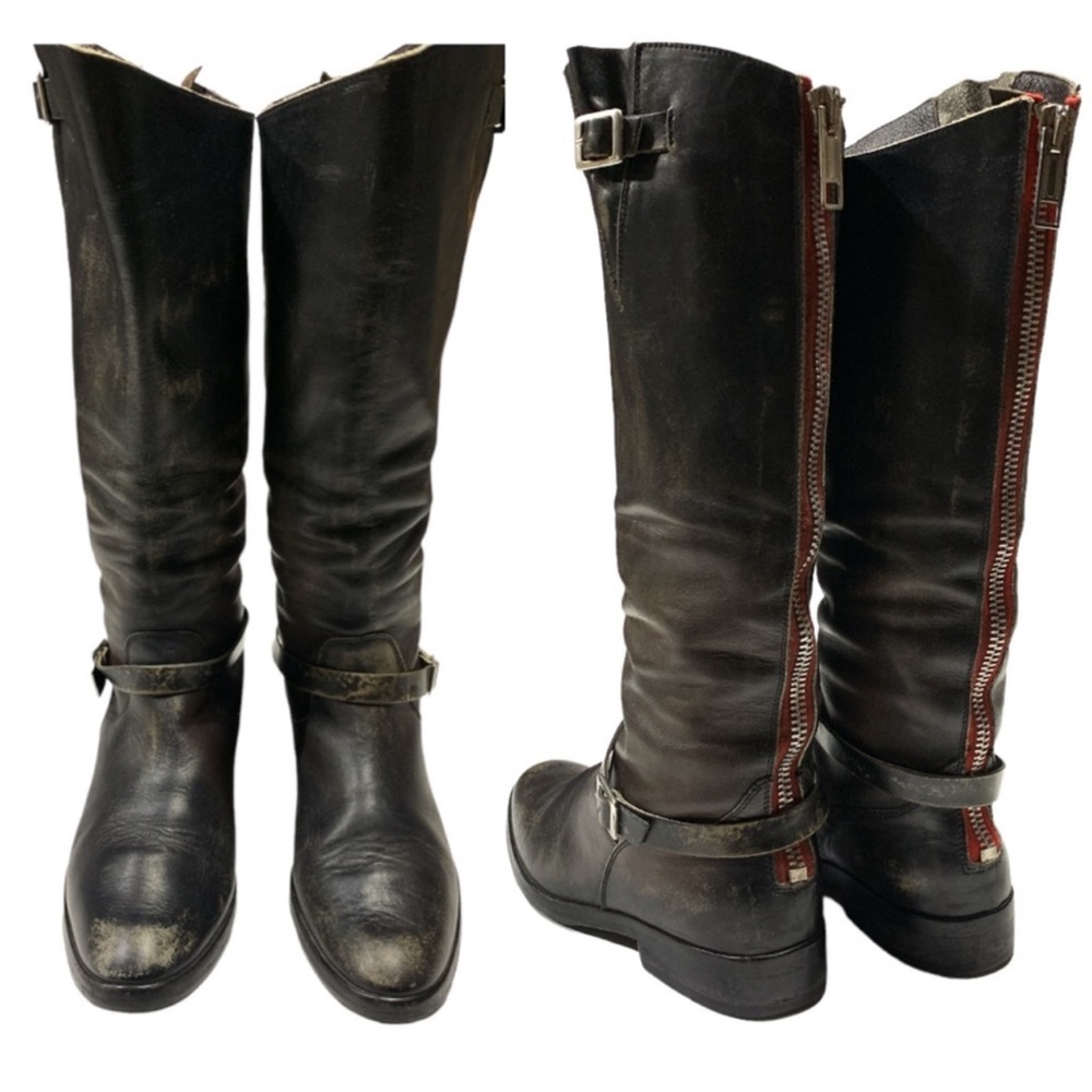 GOLDEN GOOSE Rose Bowl Boots Leather Equestrian Tall Boots BROWN Sz EU 39